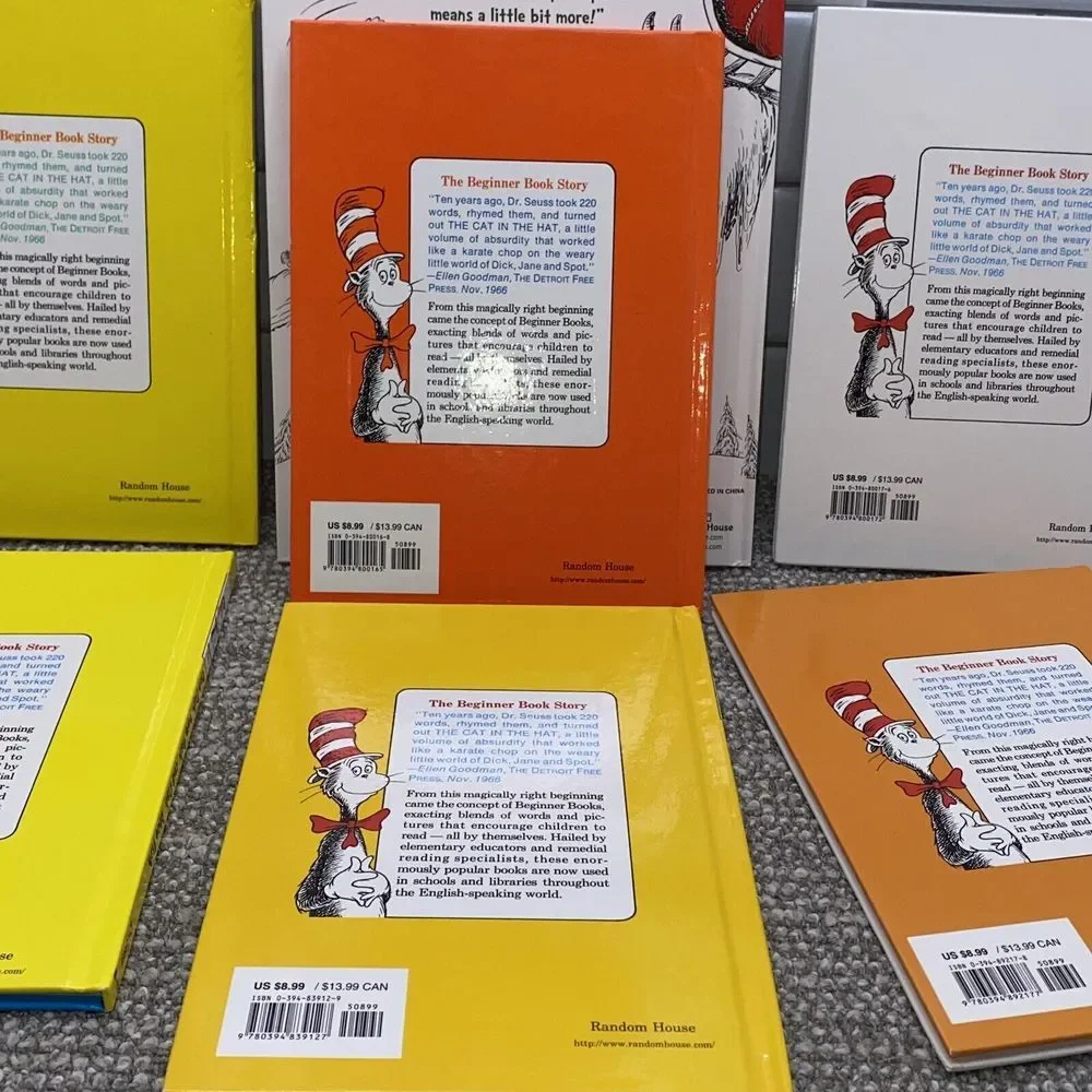 Set‎ Of 7 Dr Seuss Books Hardcover Literacy Reading Fun Classroom Homeschool